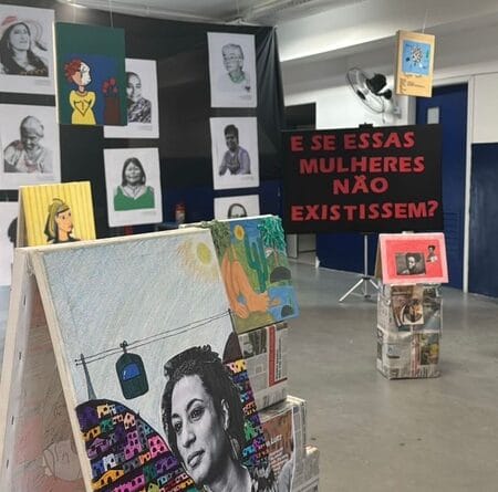 Estudantes homenageiam grandes mulheres em mostra de arte