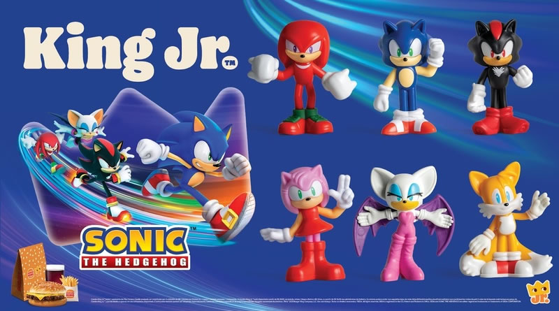 Sonic pisa fundo e volta ao Burger King® com brinquedos especiais