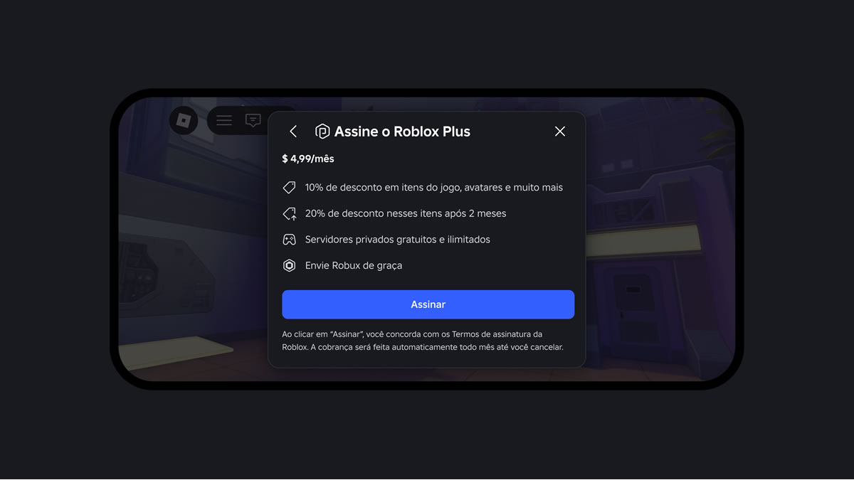 Roblox lança plano de assinatura com descontos e benefícios exclusivos para jogadores