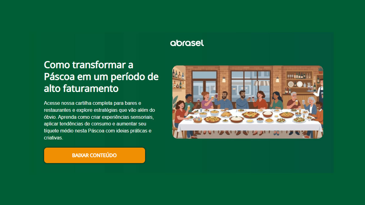 Cartilha da Abrasel ajuda bares e restaurantes com estratégias de vendas para a Páscoa