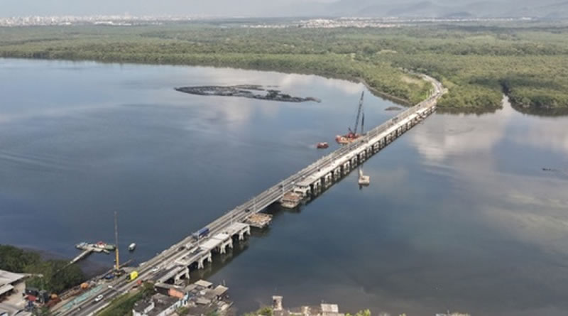 Obras na Ponte A Tribuna avançam com foco em modernização e mobilidade