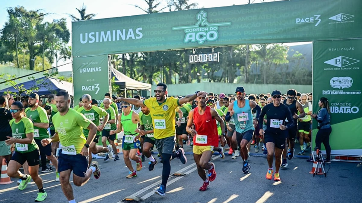 Corrida do Aço Cubatão reúne 3 mil e arrecada 9 toneladas de alimentos