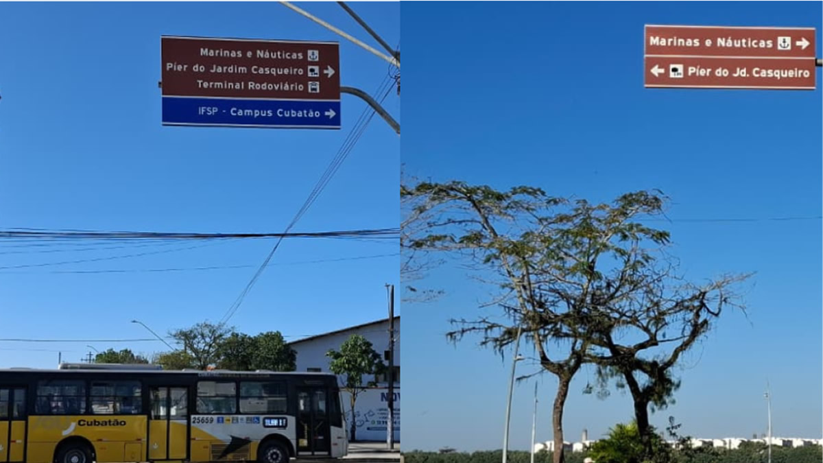 CMT reforça sinalização turística em diferentes pontos de Cubatão
