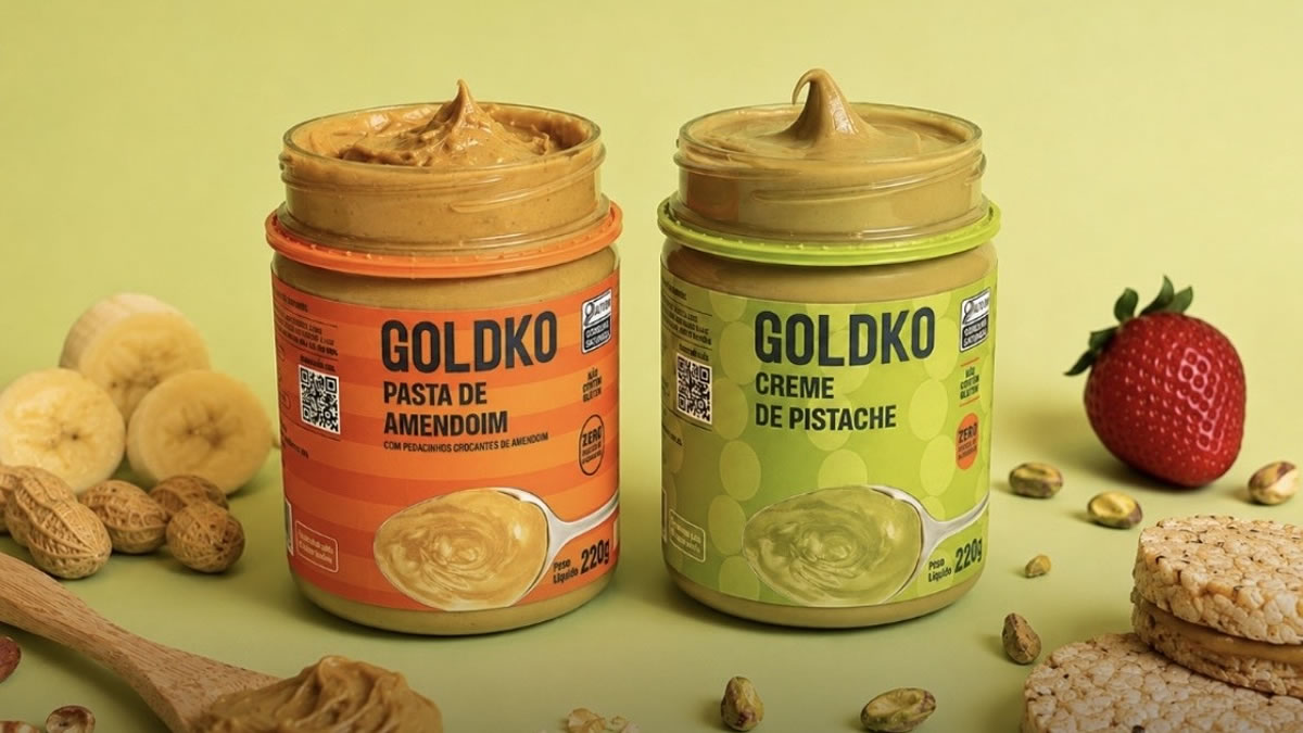 GoldKo amplia linha de potes com cremes de pistache e amendoim sem adição de açúcares