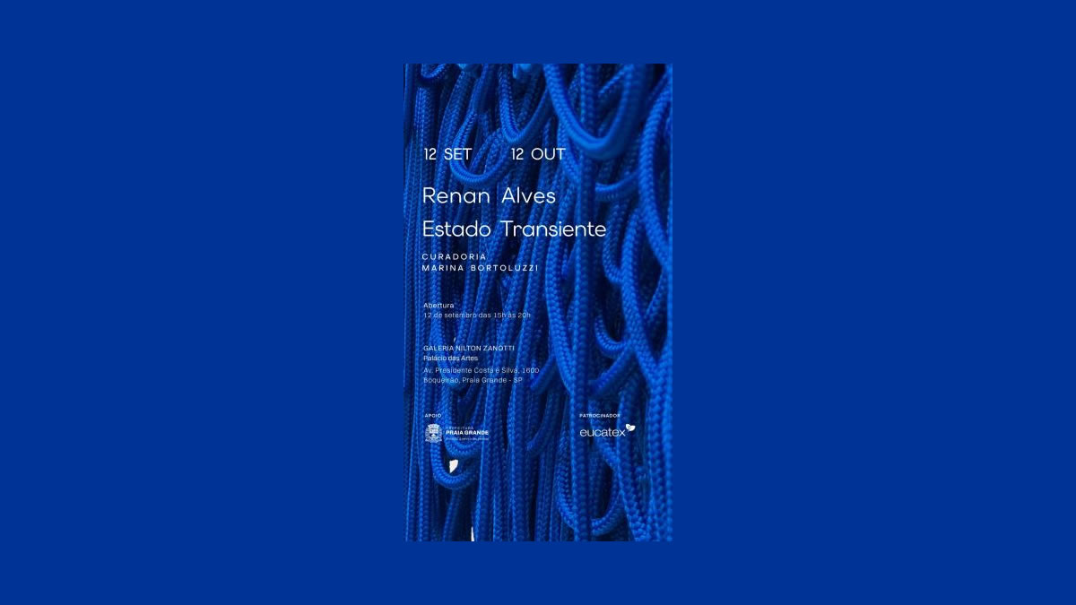 Exposição de Renan Alves no Palácio das Artes de Praia Grande (SP) acontece até 12 de outubro