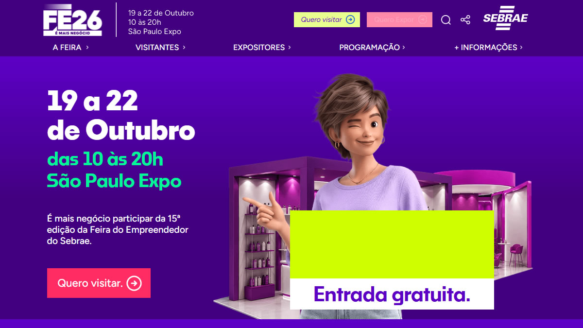 Feira do Empreendedor do Sebrae-SP abre inscrições para visitantes da região da Baixada Santista