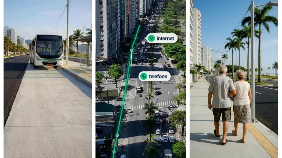 Avenidas da Orla, Ana Costa e Bernardino de Campos passarão por grandes obras em Santos